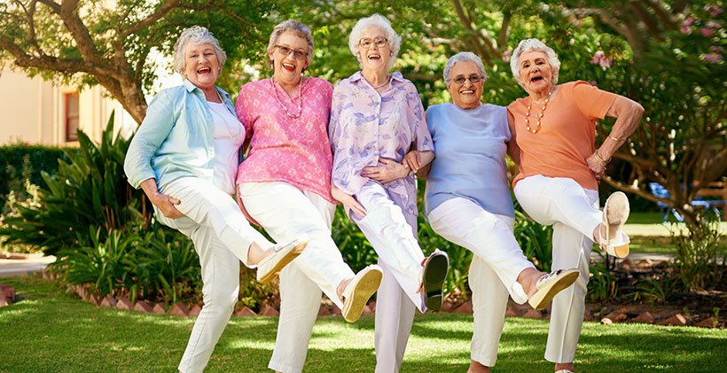 Senior ladies dancing